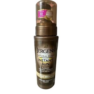 Jergens Natural Glow Instant Sun Light Bronze 6 fl oz Sunless Tanning Mousse NEW